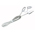 Кабель USB 2 в 1 (Lighting, MicroUSB)