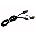 Кабель USB 2 в 1 (Lighting, MicroUSB)