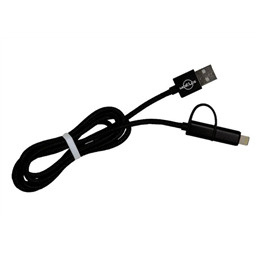 Кабель USB 2 в 1 (Lighting, MicroUSB)