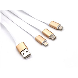 Кабель USB 3 в 1 (Lighting, MicroUSB, Type-C)