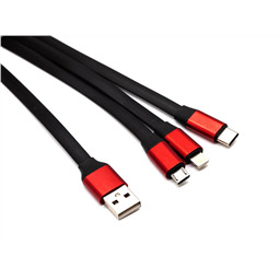 Кабель USB 3 в 1 (Lighting, MicroUSB, Type-C)