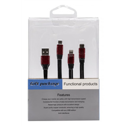 Кабель USB 3 в 1 (Lighting, MicroUSB, Type-C)