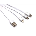 Кабель USB 3 в 1 (Lighting, MicroUSB, Type-C)