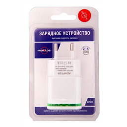 Сетевое зарядное устройство Mobylos на 2 USB выхода