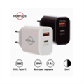 Сетевое зарядное устройство на 2 выхода (USB и Type-C connector), быстрая зарядка